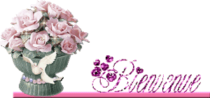 Gif animé bienvenue fleurs